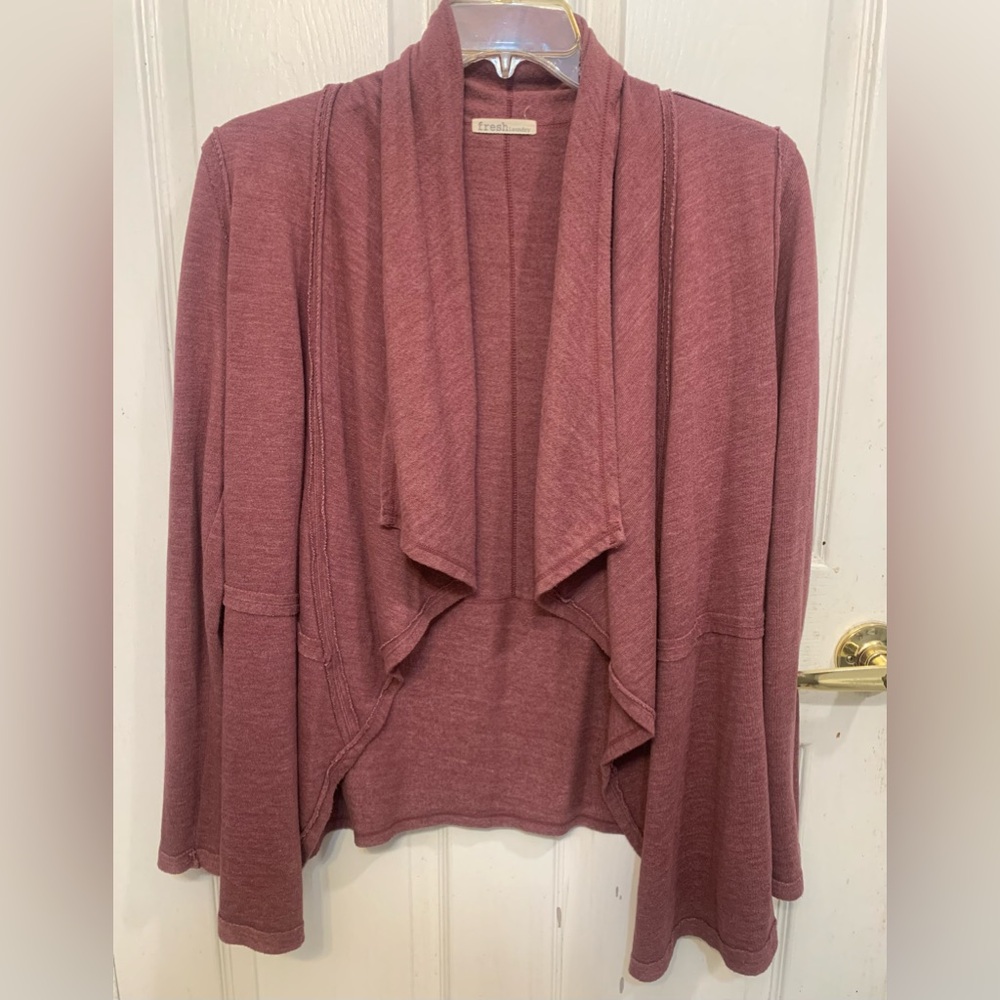 Fresh Laundry Maroon Waterfall Small Cardigan       1300